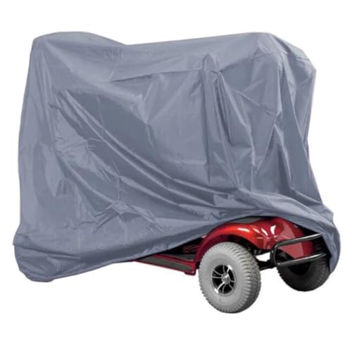 Abdeckung für Mobilitäts-Scooter, silberfarben, 210D-Oxford-Gewebe, groß, strapazierfähig, wasserdicht, Anti-Staub, Regen, Schnee, Anti-UV-Schutz, Rollstuhl-Abdeckung, Rollstuhl-Schutzabdeckung für