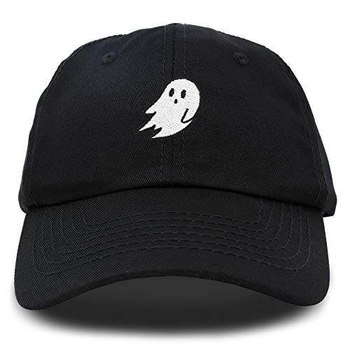 DALIX Ghost Baseballmütze mit Stickerei, süß Halloween - Schwarz - Einstellbar
