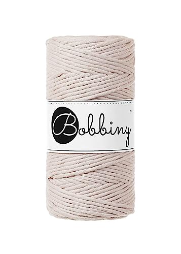 Bobbiny Makramee-Schnur, 3 mm, einlagig, 100 % recycelte Baumwolle, 100 m