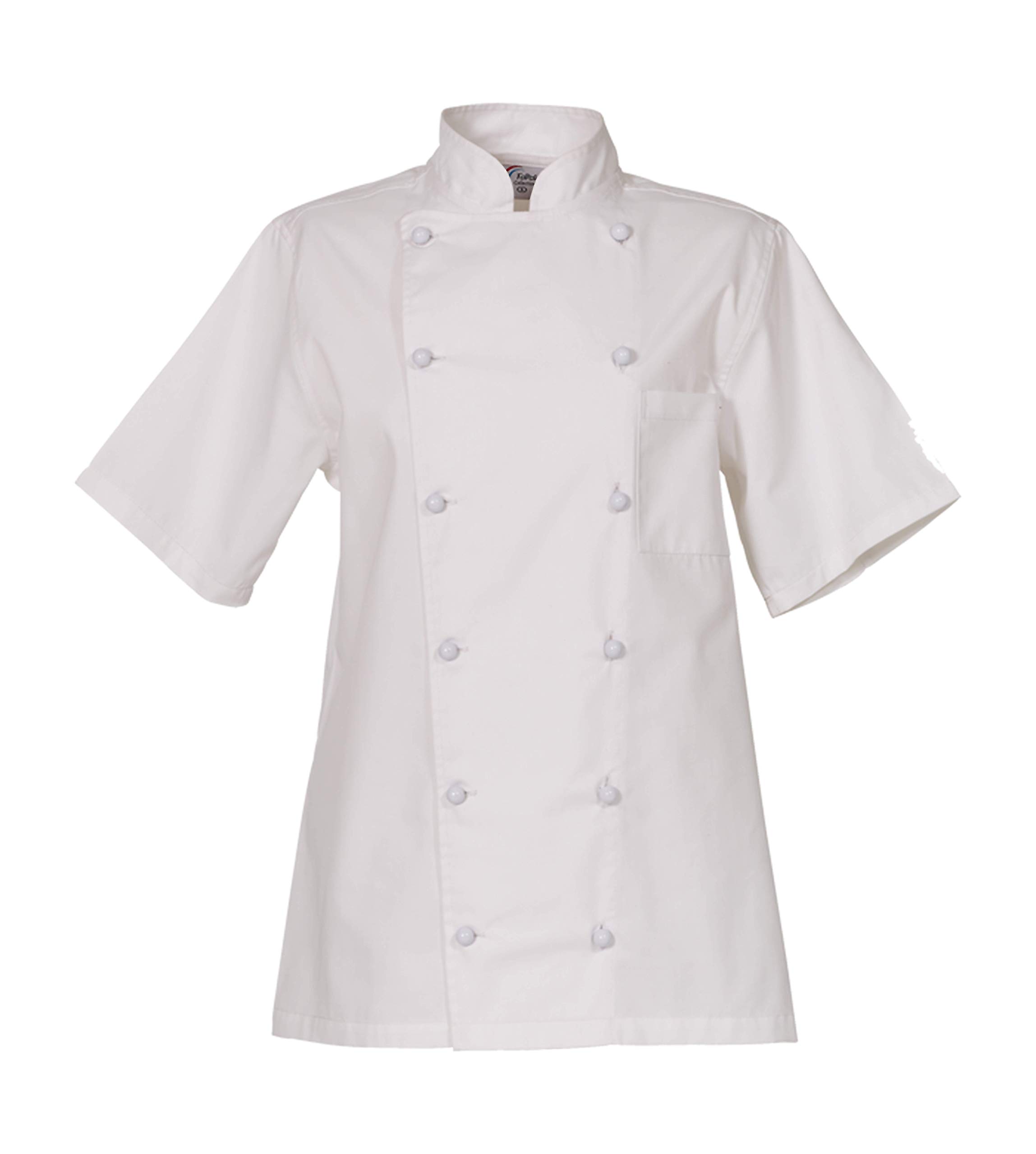 Gastro Uzal Damen-Kochjacke Kurzarm/Ladies Chef Jacket Short Sleeve,XS-3XL,1Stk., Gastronomie/Catering/Party/Pub/Bar/Kitchen (L)
