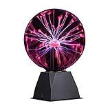 6 Zoll Magische Plasmakugel, Globe Sphere Light Berührungs- und Schallempfindliche Plasma Ball Elektrostatische Kugel, 220V, Rotlicht