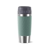Emsa Travel Mug Easy Twist Edelstahl-Isolierbecher, 360 ml, Spülmaschinenfest, Einfaches Öffnen & Schließen, 4h heiß + 8h kalt, Petrol, N2011700