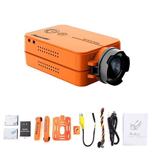 RunCam 2 WiFi FPV Kamera 1080P60fps Mini Sport Action Kamera mit austauschbarem Akku, Outdoor Sport Drone Shooting Video Kamera Rekorder für FPV RC Drone