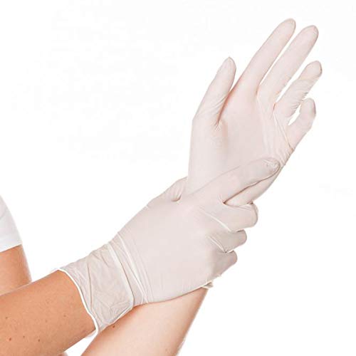 Top-Untersuchungs-Handschuhe, Premium-Einweg-Nitrilhandschuhe, Einweghandschuhe, puderfrei, ohne Latex, fettbeständig, Farbe:weiß, Größe:S
