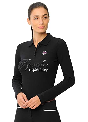 Roxie Sequin Polo Longsleeve (Farbe: Black; Größe: M)