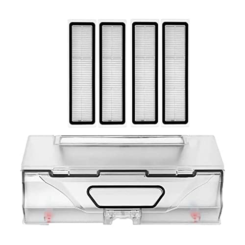 PSKOO Staubbox mit Filter kompatibel mit Xiaomi D9 Roboter-Staubsauger Ersatzteile Staubbehälter mit Filterzubehör