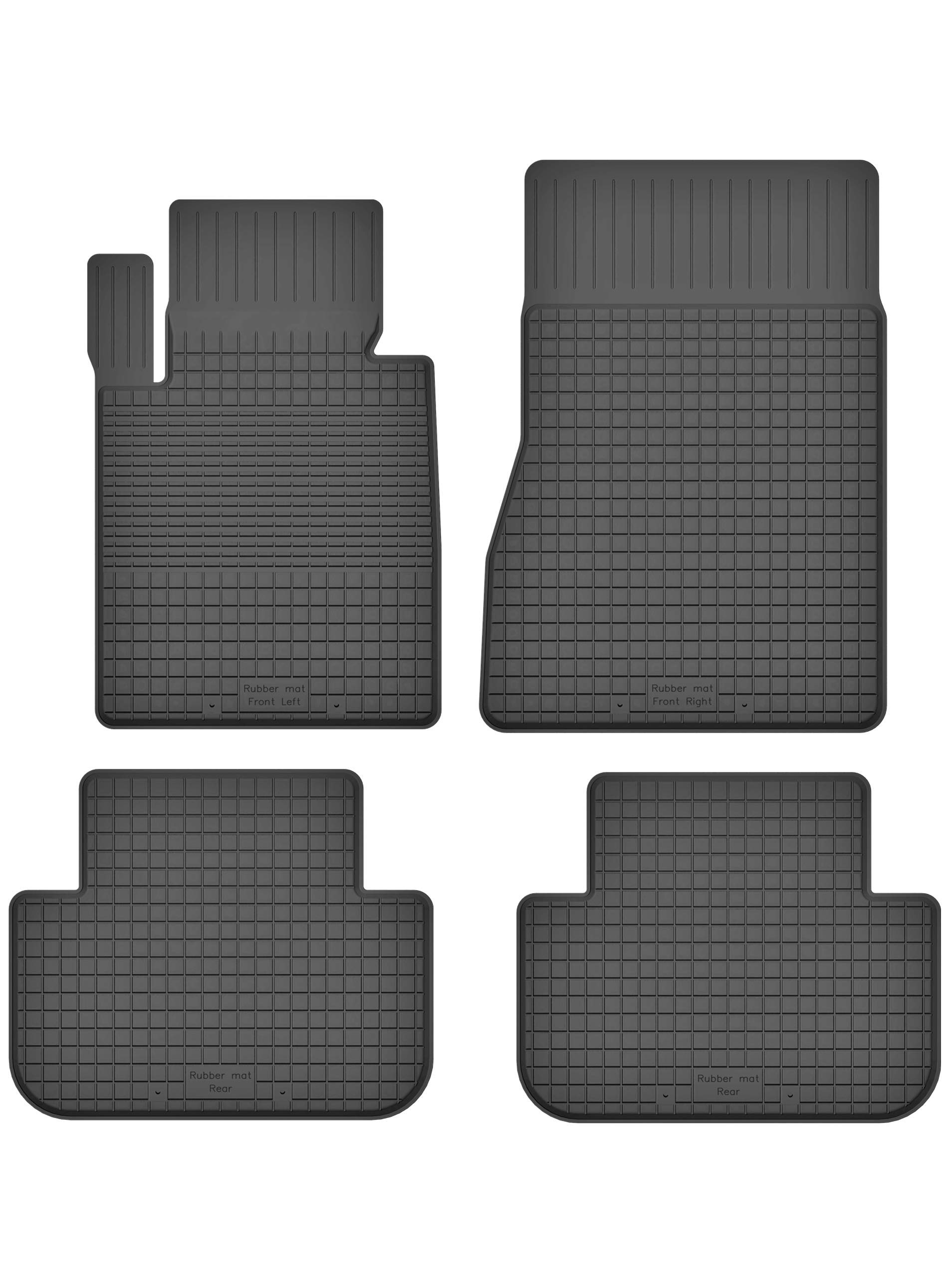 Gummimatten Fußmatten 1.5 cm Rand kompatibel mit BMW Serie 6 6er F06 (Bj.2011-2018) ideal angepasst 4 -Teile EIN Set
