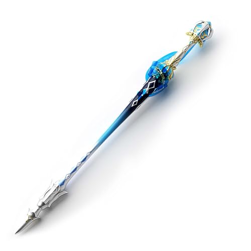 LLGJ Furina Cosplay-Requisiten, Schwert, Pracht des ruhigen Wassers, 1:1, Wiederherstellungsgröße: 99,1 cm, Blau, Blau, Over Size