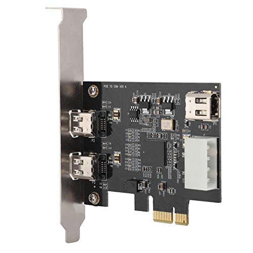 PCI-E 1X bis 3-Port 1394A (2 von 1) Riser-Karte 800 Mbit/s Video-Capture-Karte, 800 Mbit/s Riser-Karte, für PCI 32-Bit-Bus/Standard Version 2.2, Controller-Kartenadapter
