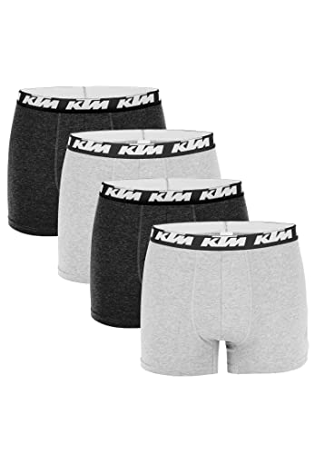 KTM Boxer Men Herren Boxershorts Pant Unterwäsche 10 er Pack, Farbe:Dark Grey / Light Grey, Bekleidungsgröße:L