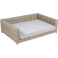 greemotion Hundebett aus Polyrattan inklusive Kissen, ca. 100 x 30 x 70 cm