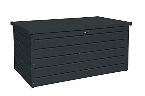 Duramax Palladium Metal Cushion Box & Bench Tall (865L) with Hydraulic Gas Cylinder & Lockable Handle - Anthracite Kissenbox aus Metall, anthrazit, 865 Litre