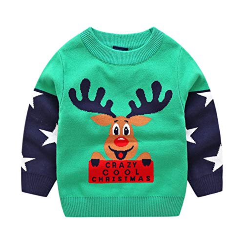 Minizone Baby Winter Strickpullover Weihnachten Langarm Sweatshirts Warme Kleidung 1-2 Jahre