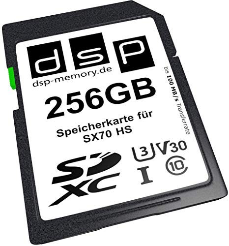 256GB Professional Größe V30 Speicherkarte für SX70 HS Digitalkamera