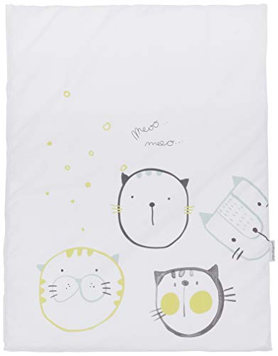 Petitpraia Cats-Tagesdecke für Kinderbett, 50 x 75 cm, Füllung enthalten, ohne Kissen, Decke