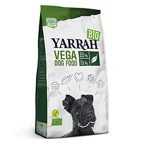 YARRAH Vega Vegetarisches Bio-Trockenfutter für Hunde – für alle Rassen und Altersgruppen | Exquisite Biologische Hundebrocken, 7kg | 100% biologisch & frei von künstlichen Zusätzen