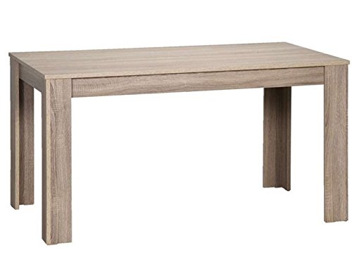 HOMEXPERTS Tisch NICK / Moderner Esstisch 120 cm / Küchentisch in Eichen-Optik braun / 120 x 80 x 75 cm (BxTxH)