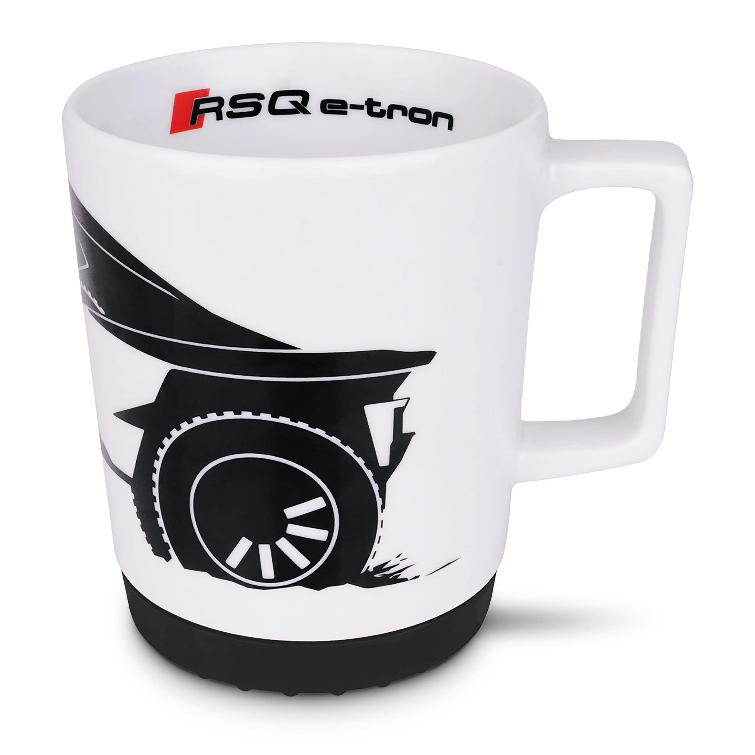 Audi 3292201100 Tasse Kaffeetasse Porzellan, RS Q e-tron Design, 270ml, weiß