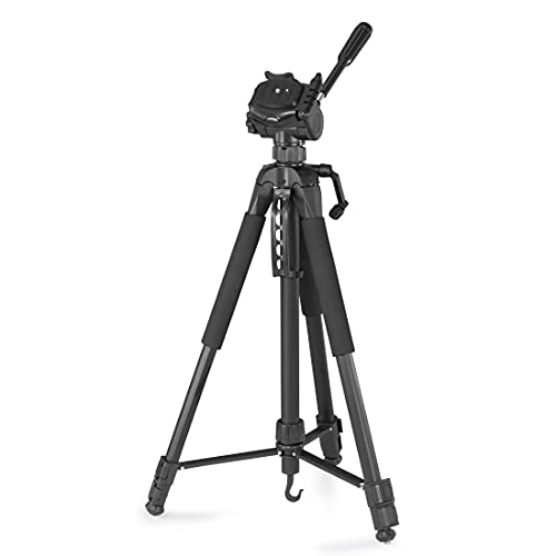 Hama Kamera Stativ Action 170 3D (Tripod mit 62-170cm Höhe, Leichtes Fotostativ inkl. Handy-Halterung und Tablet-Halterung, Dreibeinstativ mit 3-Wege-Kopf, Handystativ mit Tragetasche) schwarz