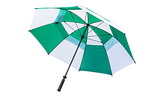 Umbrella Golf Deluxe Regenschirm Winddicht, GRÜN/WEIß