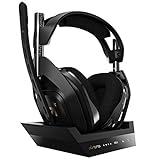 ASTRO Gaming A50, Wireless Gaming-Headset mit Ladestation, Dolby Audio, Game/Voice Balance Control, 2,4 GHz Kabellos, 9m Reichweite, für Xbox Series X|S, Xbox One, PC, Mac - Schwarz/Gold