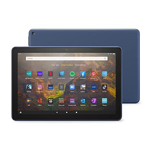 Fire HD 10-Tablet, Zertifiziert und generalüberholt | 25,6 cm (10,1 Zoll) großes Full-HD-Display (1080p), 32 GB, blau – mit Werbung