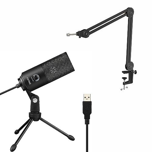 FIFINE Mikrofon Arm, Einstellbarer Mikrofon Ständer, FIFINE USB Mikrofon PC Gaming, Microphone für MAC PS4 PS5, Podcast Mikrofon mit Ständer - 800669
