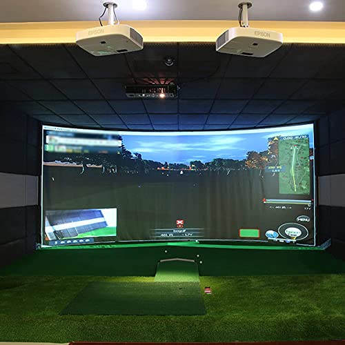 Golfball-Simulator-Aufprall-Display-Projektionsbildschirm, weißes Skills-Percussion-Tuch, reflektierendes Stofftuch für Golf-Übungsunterhaltung (300 x 200 cm)