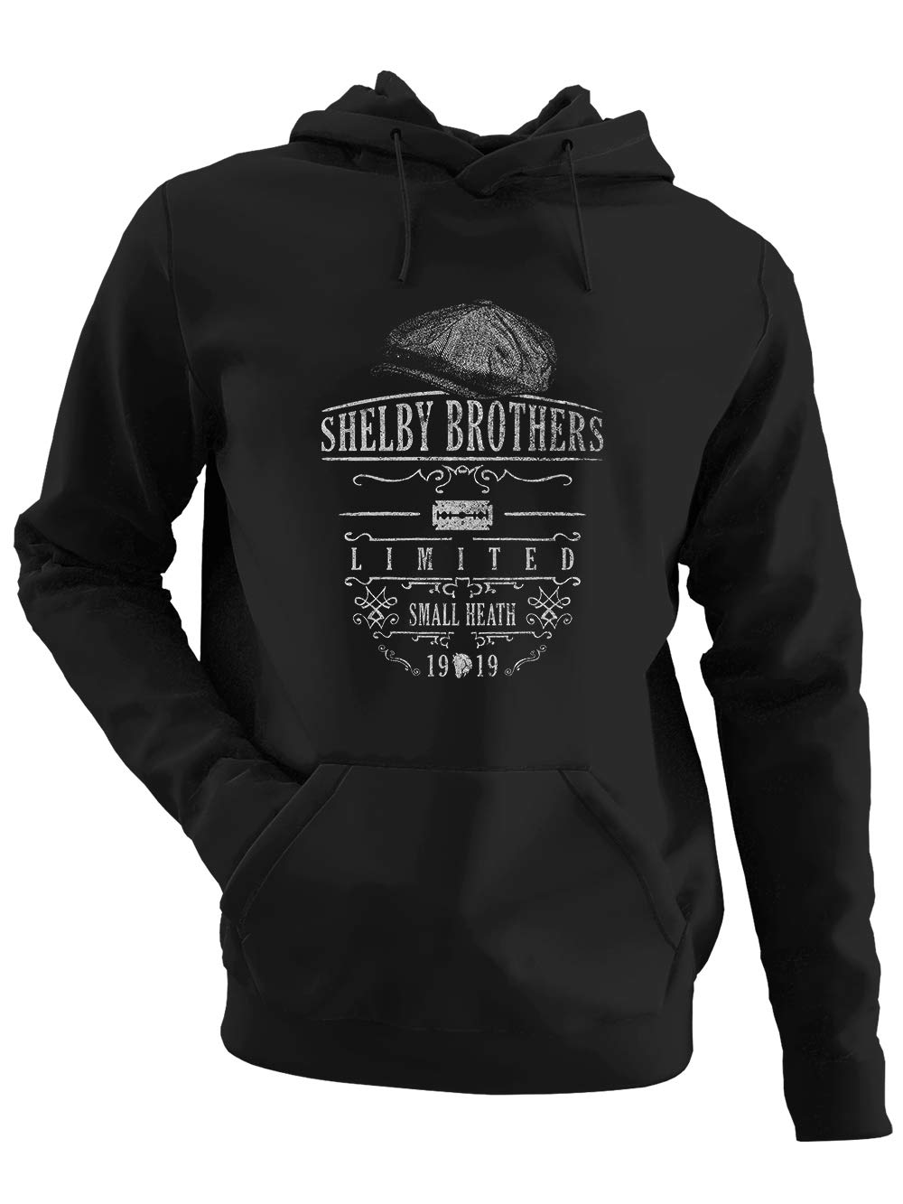 clothinx Peaky Blinders Shelby Brothers Limited | Gangs of Birmingham Design - ideal Für Serien-Fans | Versüß dir die Wartezeit auf die Neue Staffel Herren Kapuzen-Pullover Schwarz Gr. L