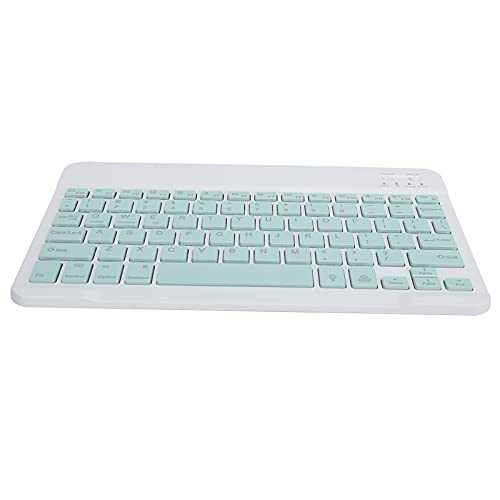 Heayzoki Kabellose Tastatur, Ultradünne Kabellose Bluetooth-Tastatur mit Hintergrundbeleuchtung, Leise Tasten, Wasserdicht, Geeignet für Tablet-Telefone und Desktop-Computer.(Hellgrün)