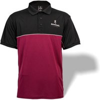 Browning L Polo Shirt Dry Fit schwarz/burgundi