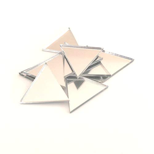 Servewell Bastelspiegel, Dreiecksform, 10 Stück, viele Farben, bruchsicheres Acryl, Silberfarben verspiegelt, Pack of 10 x 9cm