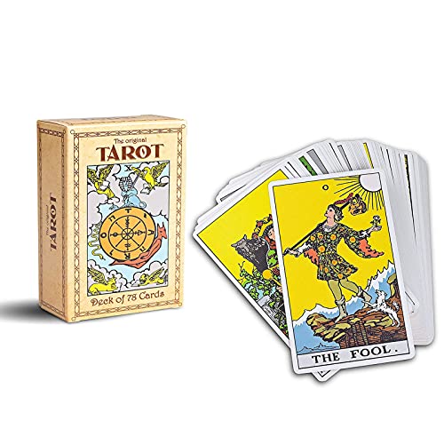 Hengqiyuan 78 Stück Tarotkarten, Vintage Smith Waite Rider Centennial Tarot Deck Original Tarot Card Set Mit Führungsbuch Für Anfänger Oder Erfahren