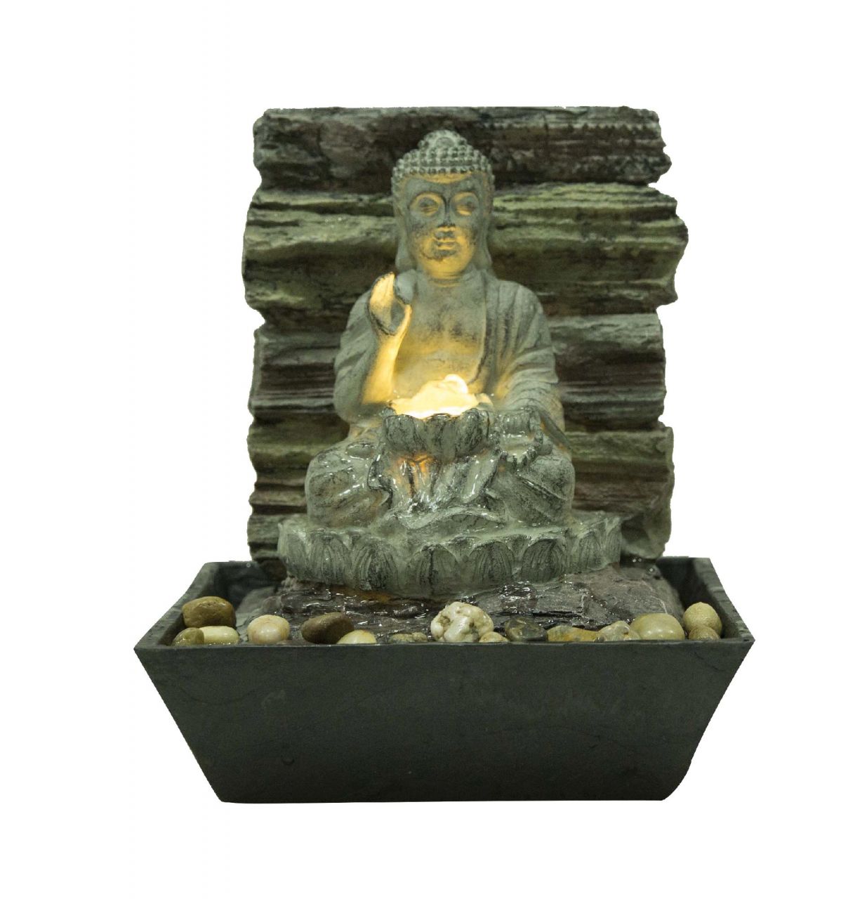 Silex Zimmerbrunnen Buddha 21,5x21,7x25,5cm