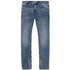 TOM TAILOR DENIM Herren Piers Slim Jeans, blau, Logo Print, Gr. 33/30