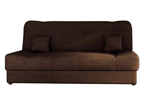 Schlafsofa Jonas, Sofa mit Bettkasten und Schlaffunktion, Bettsofa, Dauerschläfer-Sofa, Schlafcouch, Materialmix, Couch vom Hersteller, Wohnlandschaft (Lux 12)