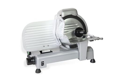METRO Professional Gastro Aufschnittmaschine GFS2022|140 Watt|integrierter Messerschleifer|Edelstahlmesser|Allesschneider|Slicer|Wurstschneidemaschine|Schnittstärke 0-15 mm|Ø Messer 22 cm