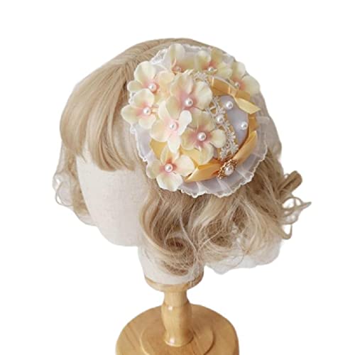 Zarte Blume Hut Form Haar Clips süße Cosplay Hair Solder Kostüm Mittelalter Party Heads für Mädchen Haarclips für Frauen Haarclips dünne Haarclips