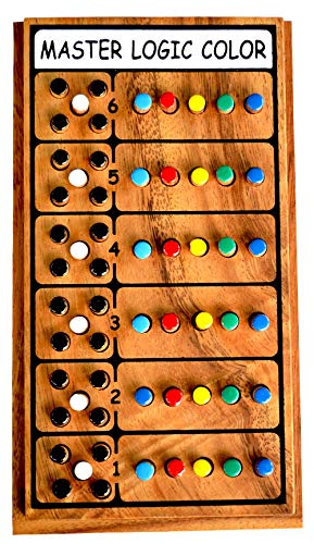 Master Logic Color werde zum Superhirn Knobelholz Logic Spiel Farbcode Kombinationsspiel Strategiespiel Denkspiel Knobelspiel aus Holz für 2 Spieler