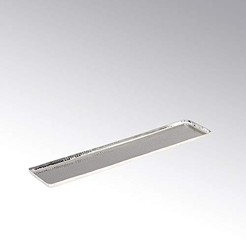 Lambert - Kerzentablett, Tablett - Darian - Aluminium - rechteckig - vernickelt - klein - L 60 cm