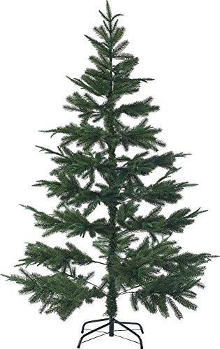 infactory Künstlicher Christbaum: Künstlicher Weihnachtsbaum, 180 cm, 1071 PE-Spitzen, mit Ständer, grün (Nadelbäume)