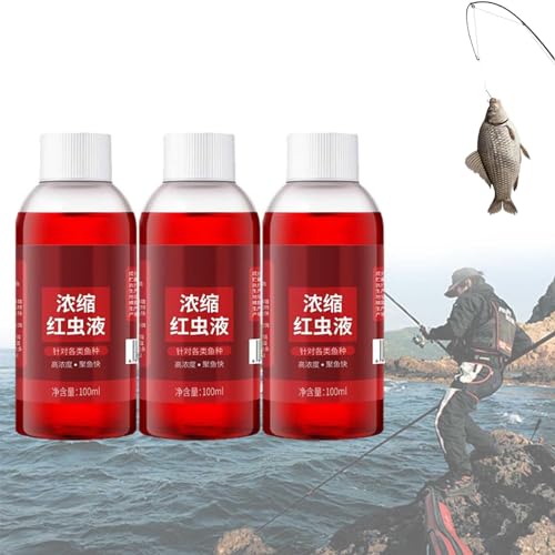 Red 40 Fishing Liquid, 2024 New Red Ink Fishing, Fischlockstoffe Mit Rotem Wurmduft Für Köder, Starker Fischlockstoff, Fischköder, Köderlockstoffverstärker (3 STK)