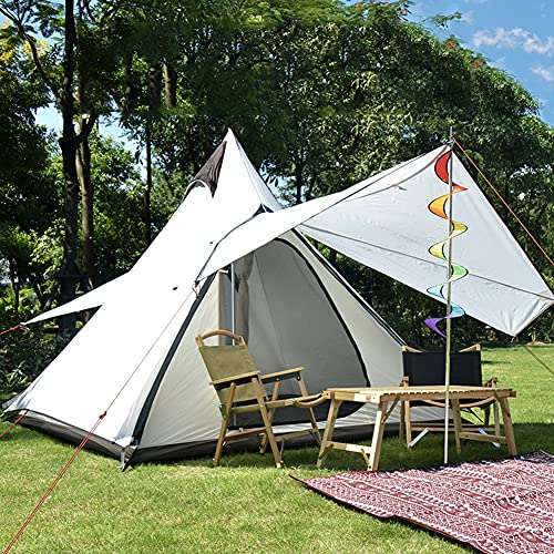 Camping-Pyramide, Tipi-Zelt für den Außenbereich, tragbar, wasserdicht, doppellagig, indisches Tipi-Zelt, Familien-Campingzelt für Outdoor-Wanderungen