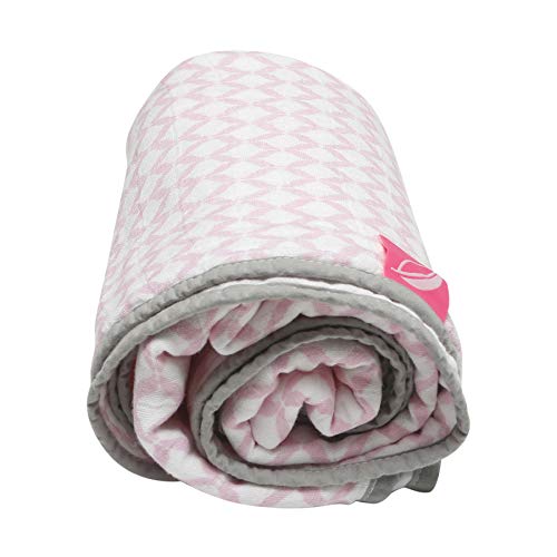 Baumwoll-Musselin Babydecke, 2-lagig, 95x110 cm, vorgewaschen von Motherhood, Farbe: rosa Classic