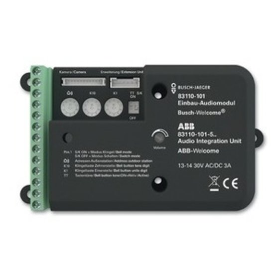 Busch-Jaeger Einbau-Audiomodul 83110-101 Zusatzgerät für Türkommunikation 4011395223017