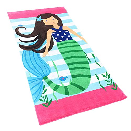 PING Strandtuch Baumwolle Handtuch Badetuch Groß 160×80cm für Kinder Jungen Mädchen Erwachsene für Reise Strand Schwimmen Camping Yoga Meerjungfrau Bedruckt