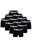 Ellesse Boxershorts Fashion Boxer Herren Trunk Shorts Unterwäsche 12er Pack, Farbe:Black/Black/Black, Bekleidungsgröße:M