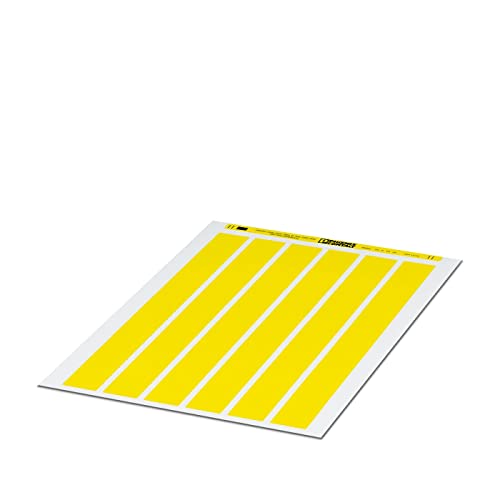 PHOENIX 824252 - Etikettenbogen DIN-A4,bestellbar:bogenweise,gelb,beschriftet nach Kundenangaben,Schriftfeldgröße:26 x 10 mm,Anzahl der Einzels:162,1 stu