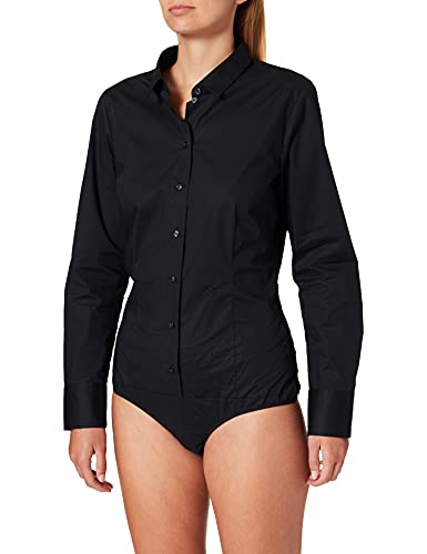 Seidensticker Damen Bluse - Bügelleichte,100% Baumwolle, Schwarz (39), 38