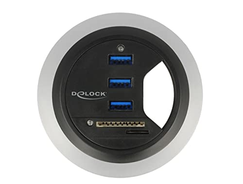 DeLOCK Kartenleser Tisch-Hub 3 Port USB 3.0